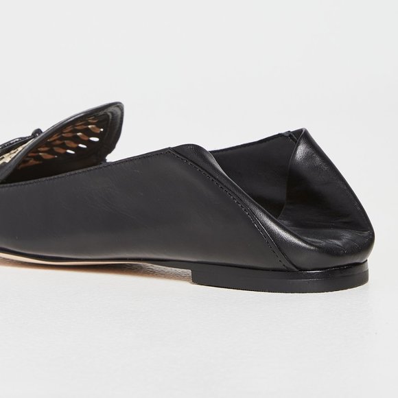 TORY BURCH * NIB $348 * CONVERTIBLE TORY CHARM WOVEN LOAFER Black Oatmeal 11 - Picture 8 of 16